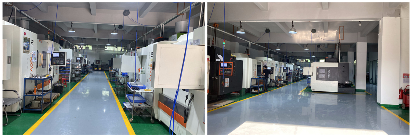 ورشة ماكينات طحن CNC دقيقة تنتج مكونات معدنية معقدة بتفاوتات ضيقة