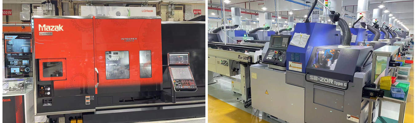 ورشة ماكينات خراطة CNC حديثة في الصين ورشة خراطة CNC حديثة: ماكينة خراطة CNC دقيقة تقوم بتشغيل مكونات معدنية مع تحكم صارم في التفاوتات